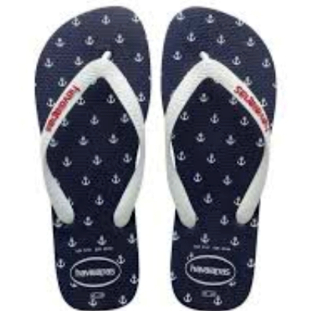 NWT Men's Havaianas Nautical Navy Flip-flops - Picture 3 of 6